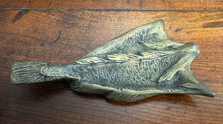 Brass Split Codfish Dish from Nafco White Hills Foundry