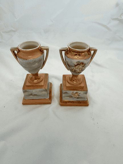 Two Small Trophy Style Urns