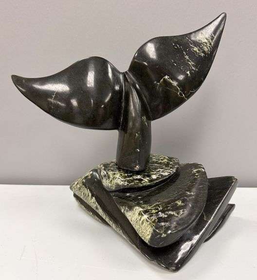 Whale Tail on Triple Base by Unknown Artist - Initialed JSG