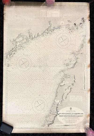 * Cow Head Harbour to Ste. Genevieve Bay with the Canadian and Labrador Coasts between Great Mekatti