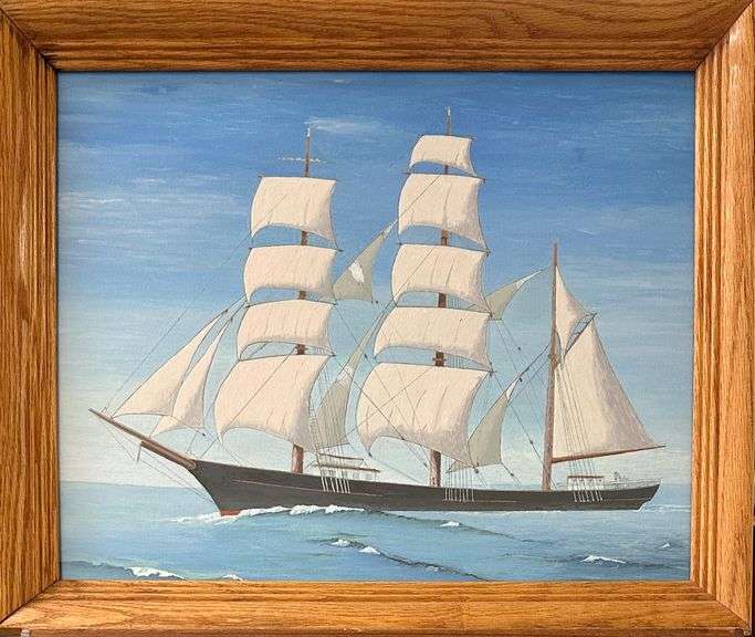 Untitled Sailing Scene by Unknown Artist