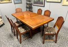 Art Deco Style Waterfall Dining Table and Chairs