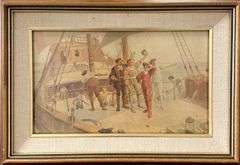 ... JOHN CABOT AND HIS THREE SONS SIGHTING NEWFOUNDLAND IN JUNE 1497 after Howard Davie