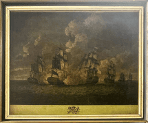 'The Representation of his Majesty's Ship Mediator...' (1) after the collaboration of painter Domini