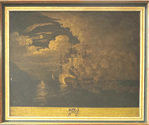 'The Representation of his Majesty's Ship Mediator...' (2) after painter Dominic Serres (1722–1793) 
