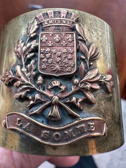 Battle of the Somme napkin ring, see description