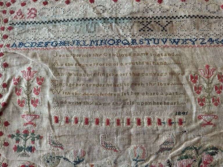 1841 sampler unframed