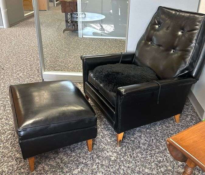 Reclining Leather Chair and Ottoman