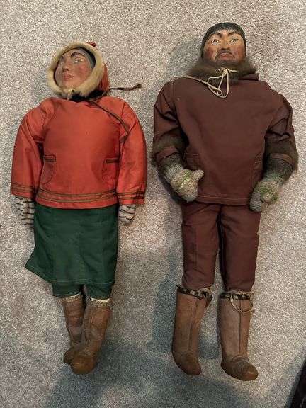 Pair Grenfell pre-confederation dolls, see description