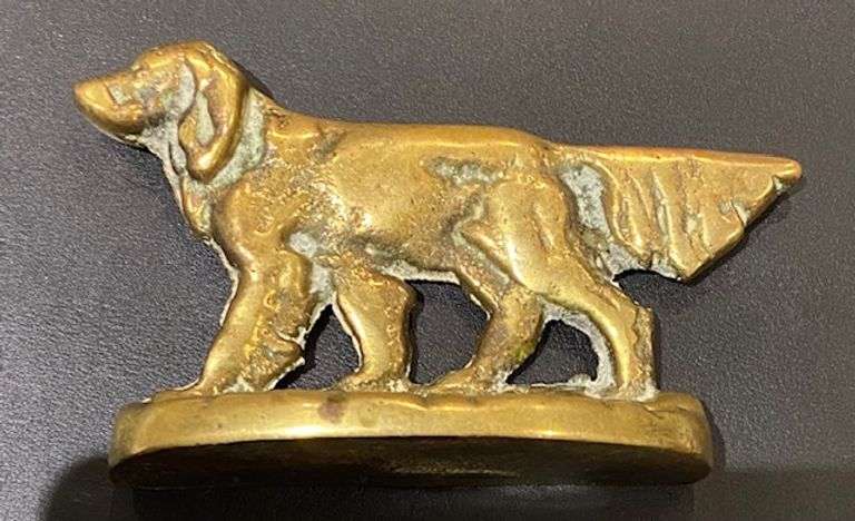 Brass Labrador Retriever bookend