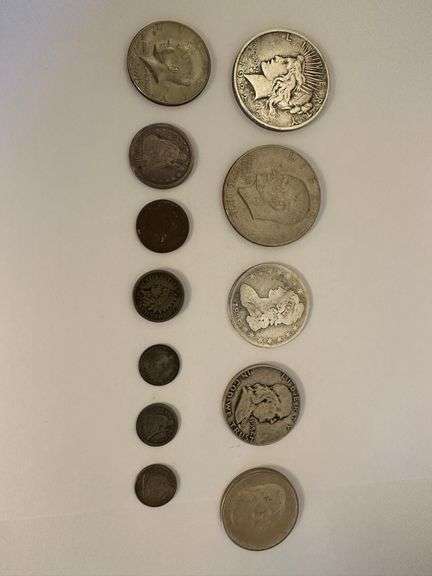 Collection of 12 US coins , see description