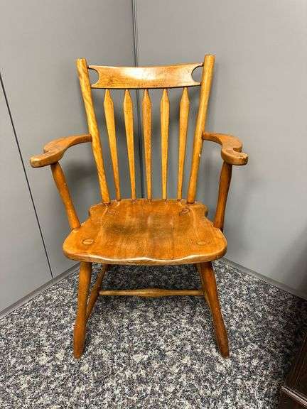 Vintage Saddle-Seat Arm Chair