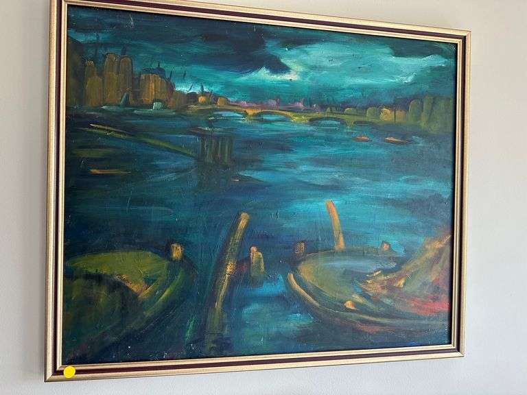 Chatin Sarachi oil, Albanian artist 24 by 29