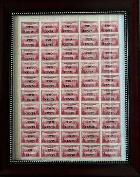 50 Newfoundland 2 cent stamps - 1946 - unhinged