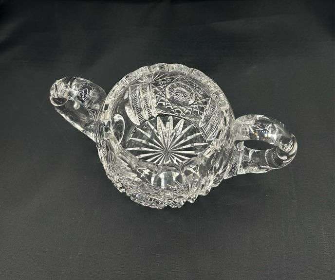Pinwheel Crystal Cream and Sugar Set