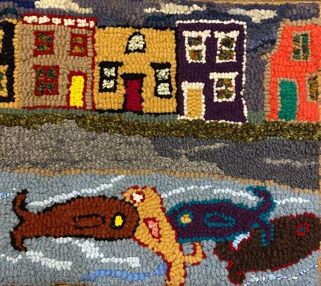 Hooked Rug Row Houses