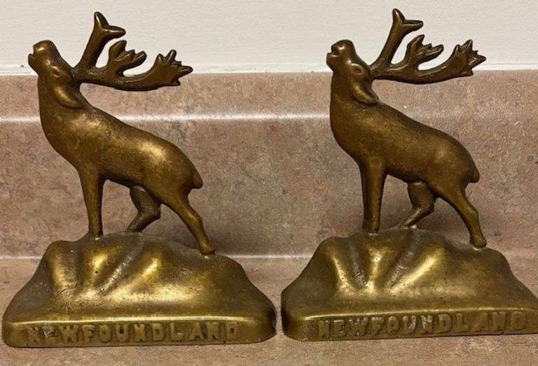 Caribou book ends by Newfoundland Foundry
