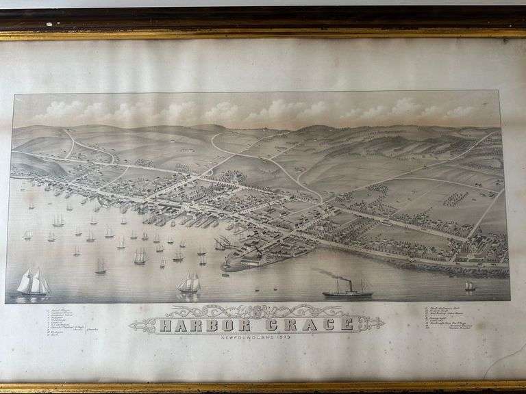 Panorama print Harbour Grace 1879, p.154 DeVolpi 10 by 24