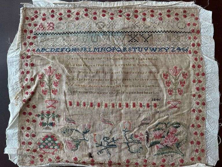 1841 sampler unframed