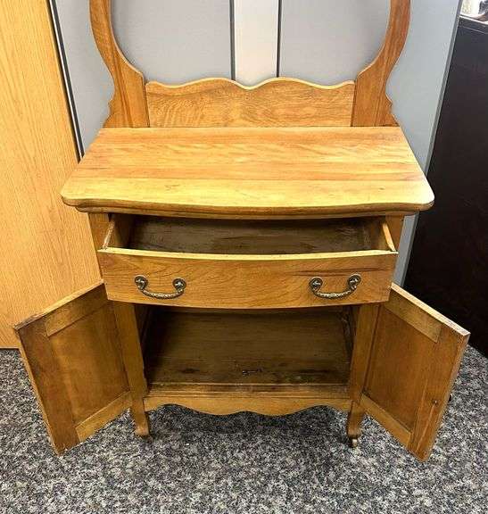 Victorian Washstand with Towel Rack