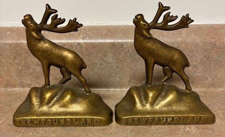 Caribou book ends by Newfoundland Foundry