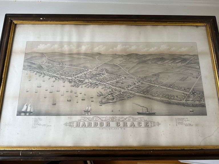 Panorama print Harbour Grace 1879, p.154 DeVolpi 10 by 24