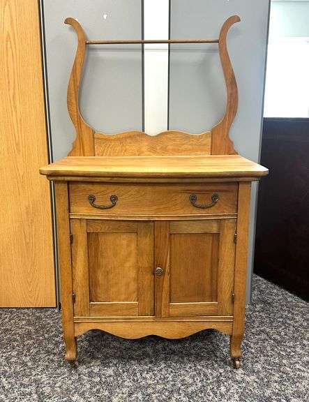 Victorian Washstand with Towel Rack