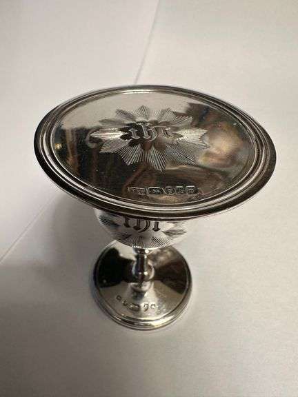 Travel liturgical silver wine chalice, c. 1849 , see description
