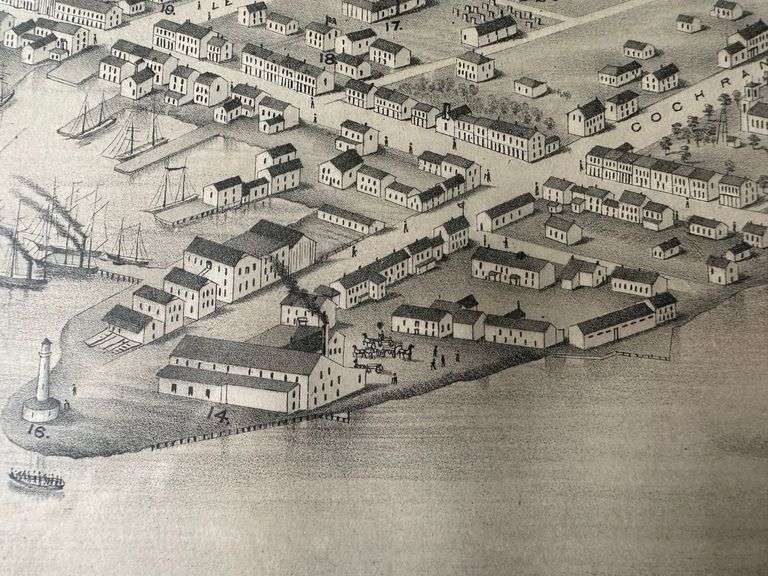 Panorama print Harbour Grace 1879, p.154 DeVolpi 10 by 24