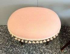 Vintage Upholstered Turkish-Style Stool