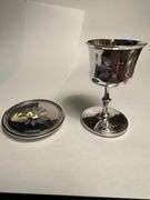 Travel liturgical silver wine chalice, c. 1849 , see description