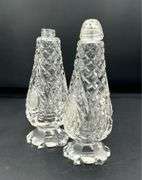 Pinwheel Crystal Salt and Pepper Shakers