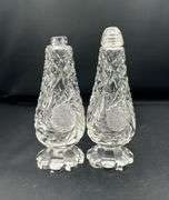 Pinwheel Crystal Salt and Pepper Shakers