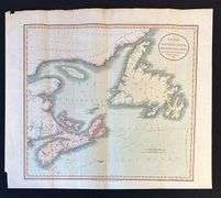 A New Map of Nova Scotia, Newfoundland, &c., 1807 by John Cary, from New Universal Atlas, 1808