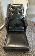 Reclining Leather Chair and Ottoman