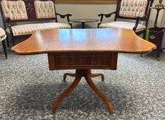 Antique Duncan Phyfe Style Mahogany Double Drop Leaf Table