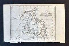 Map of Newfoundland by W.H. Lizars, from McGregor’s British America, 1832