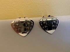 Edwardian Sterling silver his and her money clips monogramed