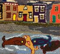 Hooked Rug Row Houses
