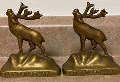 Caribou book ends by Newfoundland Foundry