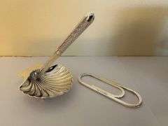 Tiffany and Co sterling pen and base, money clip, see description