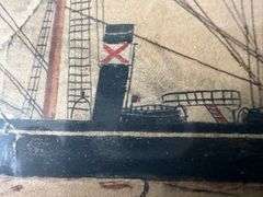 Folk Painting Bowrings "Eagle" at the hunt, see description
