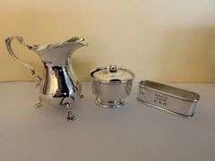 Three pieces of sterling, see description