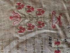 1841 sampler unframed
