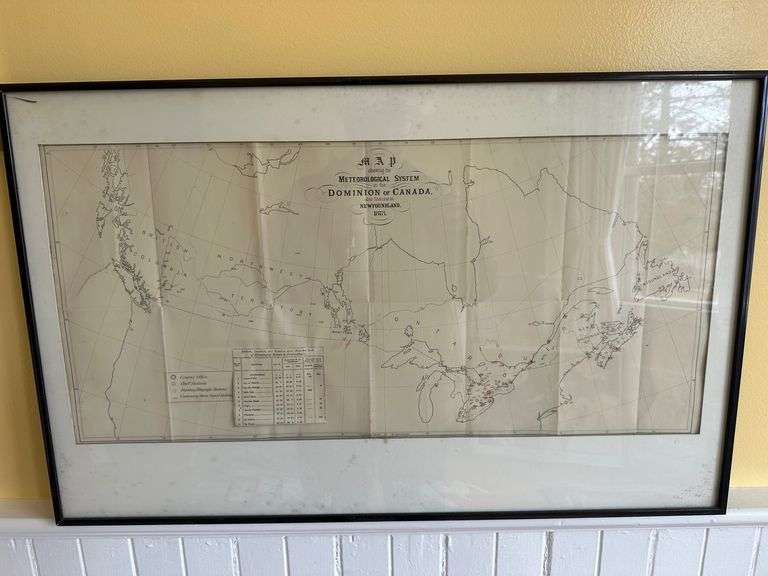 1878 Canadian Meteorological Map