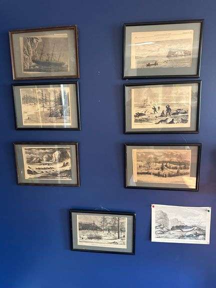 collection 8 19th Century NL steel engravings