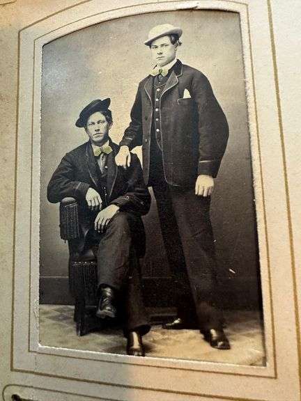 Photo album c. 1880 containing almost 100 photos