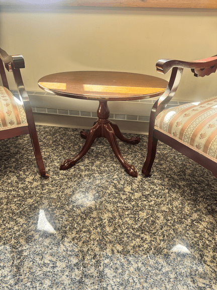 Small Single Pedestal Side Table