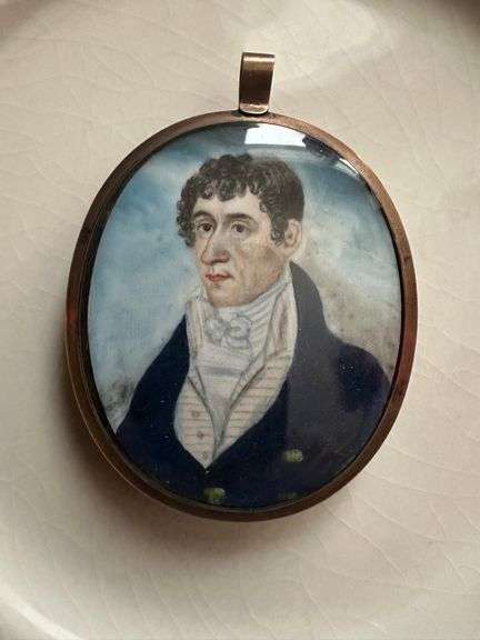 18th century w/c miniature, gentleman , see description