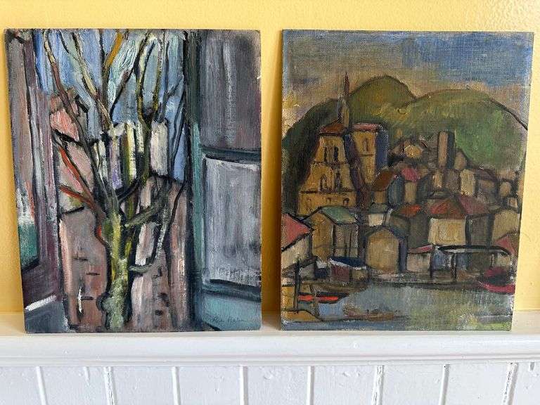 Two unframed Rae Perlin, 8.5 by 10.5 on board